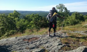 African American woman hiker