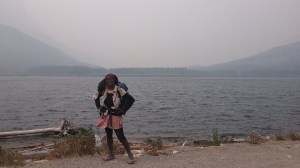 African American woman hiker