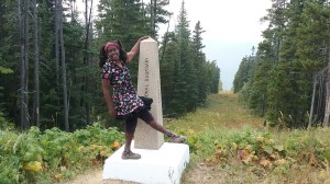 African American woman hiker