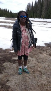 African American woman hiker