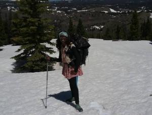African American woman hiker